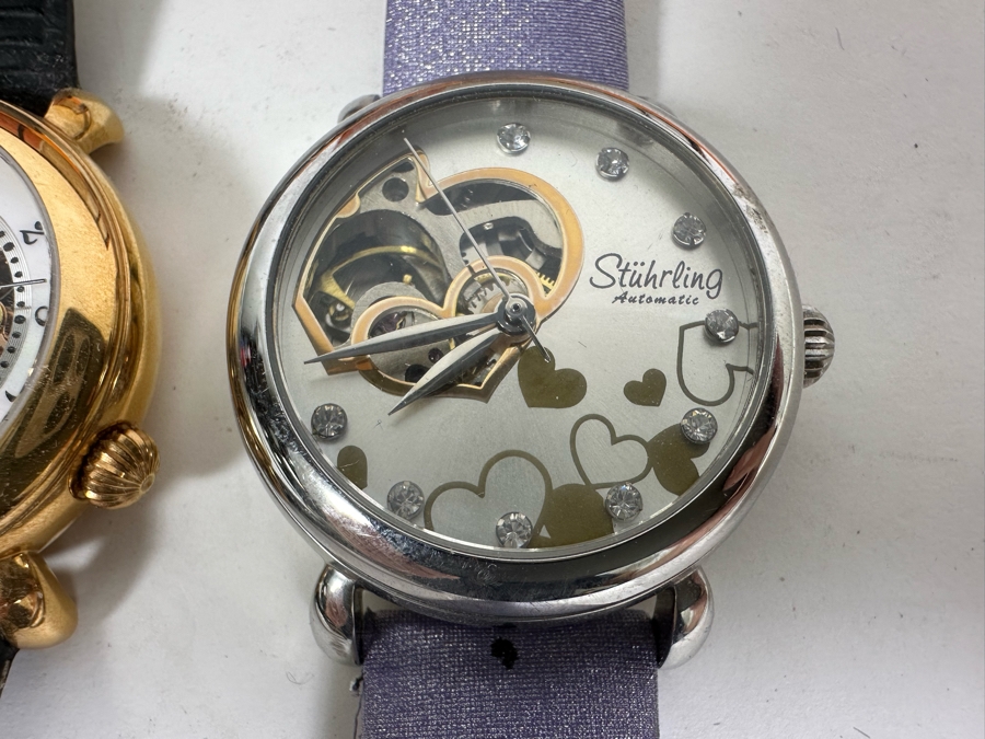 Pair Of Women's Stuhrling Wrist Watches One With Box [Photo 9]