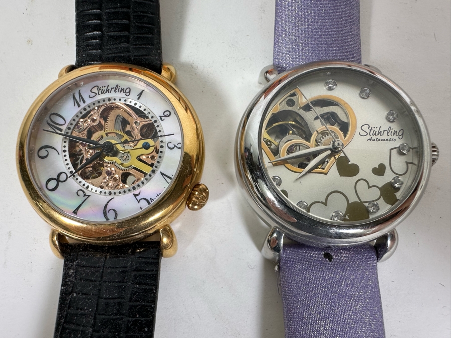 Pair Of Women's Stuhrling Wrist Watches One With Box [Photo 7]