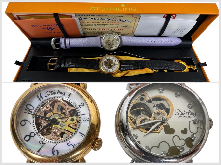 Pair Of Women's Stuhrling Wrist Watches One With Box [Photo 1]