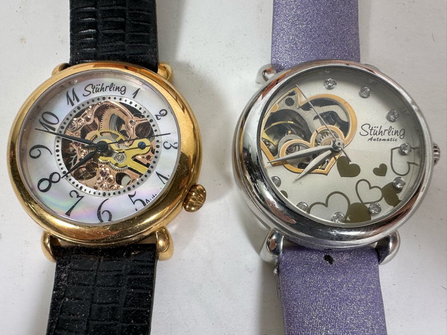 Pair Of Women's Stuhrling Wrist Watches One With Box [Photo 8]