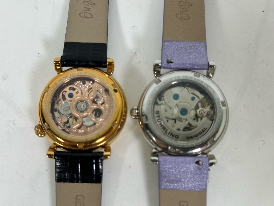 Pair Of Women's Stuhrling Wrist Watches One With Box [Photo 13]