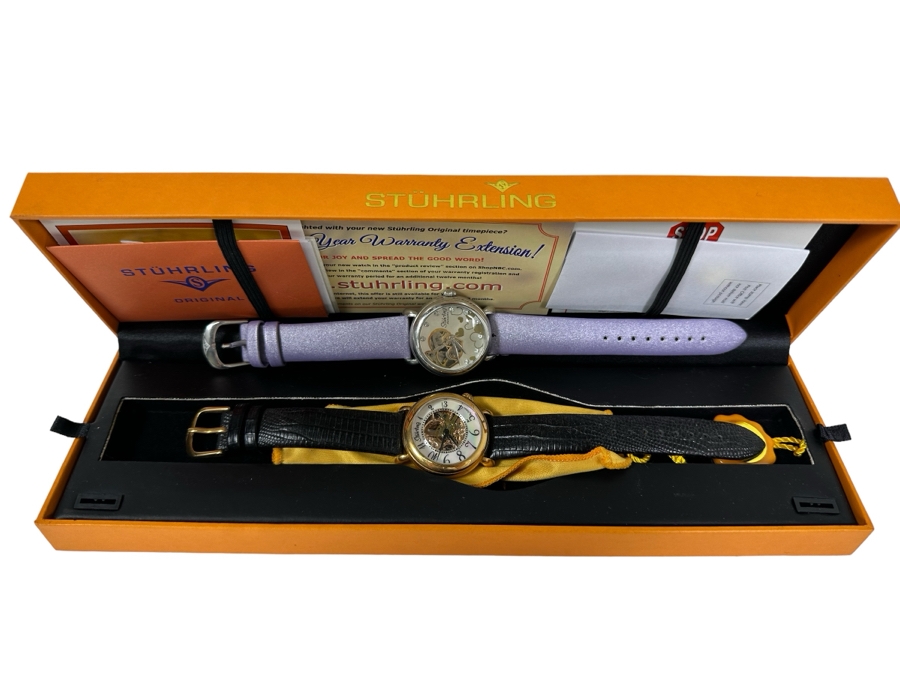 Pair Of Women's Stuhrling Wrist Watches One With Box [Photo 2]