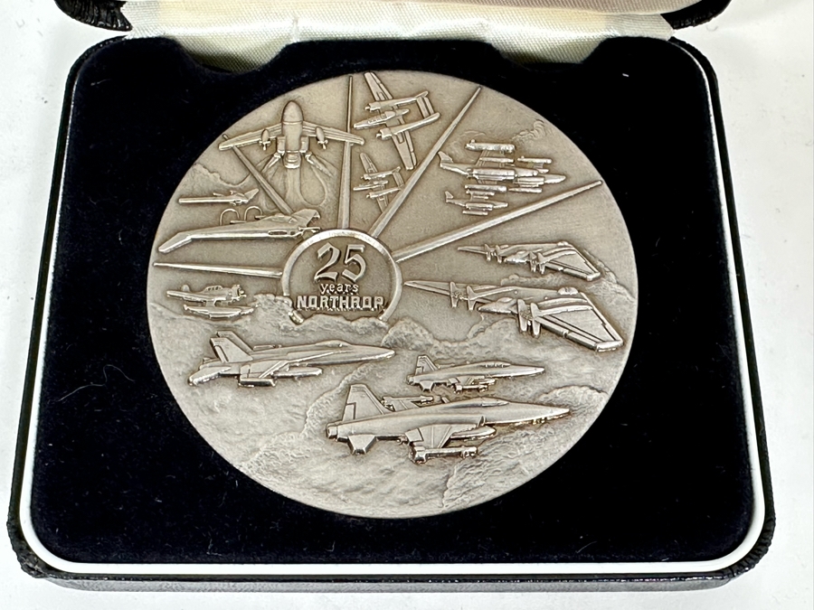Northrop 1989 25 Years 25th Anniversary Commemorative Medal Medallion With Box 3' [Photo 2]