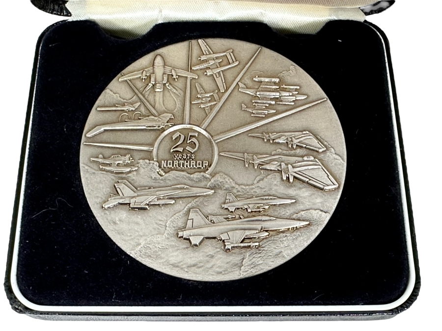 Northrop 1989 25 Years 25th Anniversary Commemorative Medal Medallion With Box 3' [Photo 1]