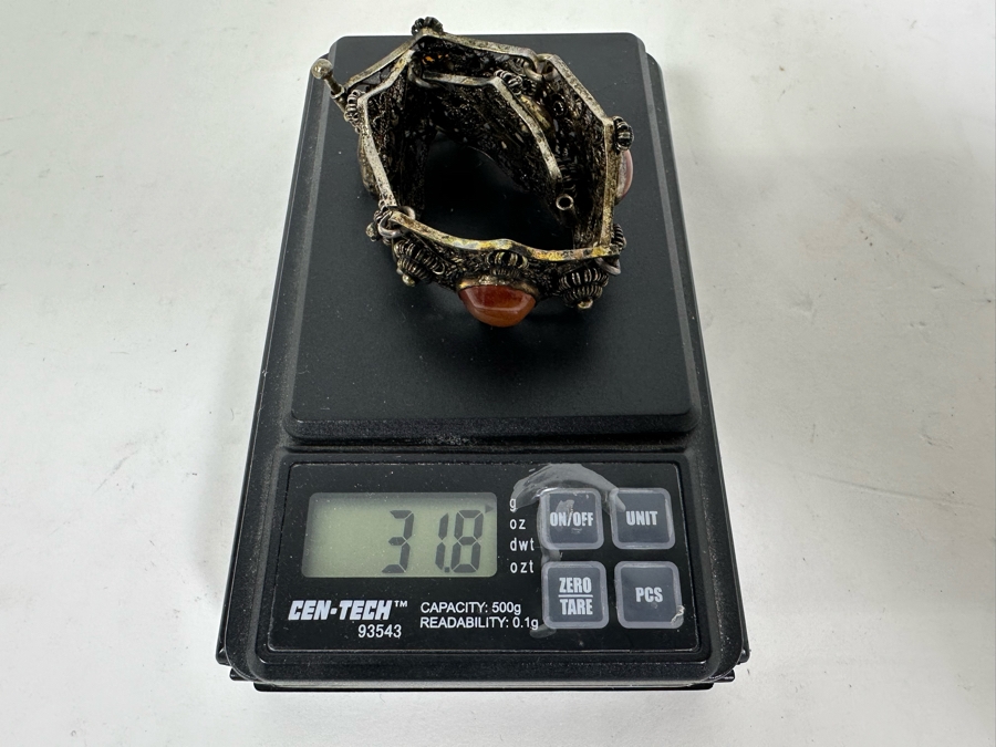 Vintage 800 Silver Filigree 6.5' Bracelet 31.8g [Photo 12]