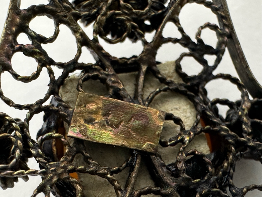 Vintage 800 Silver Filigree 6.5' Bracelet 31.8g [Photo 8]