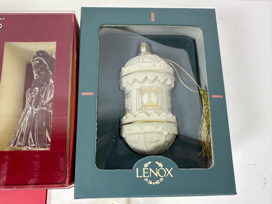 Christmas Ornament Lot Includes Waterford Marquis 3-Piece Nativity Scene, Wedgwood, Lenox & Towle [Photo 8]