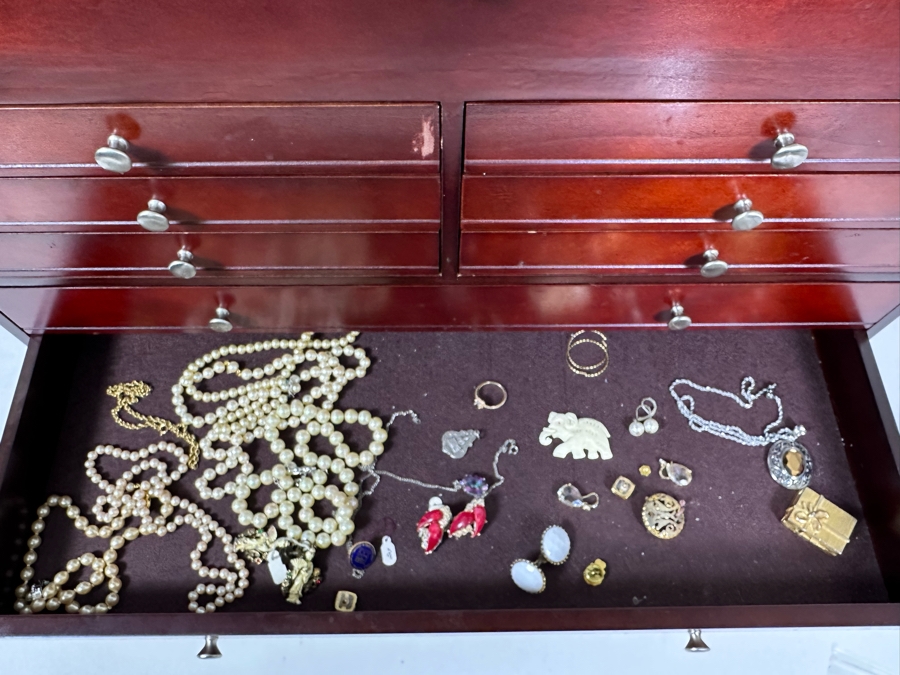 Machinist Style Jewelry Tool Box With Costume Jewelry - See Photos 24W X 11D X 17.5 [Photo 16]