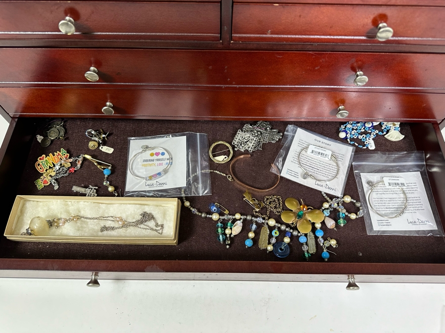 Machinist Style Jewelry Tool Box With Costume Jewelry - See Photos 24W X 11D X 17.5 [Photo 18]