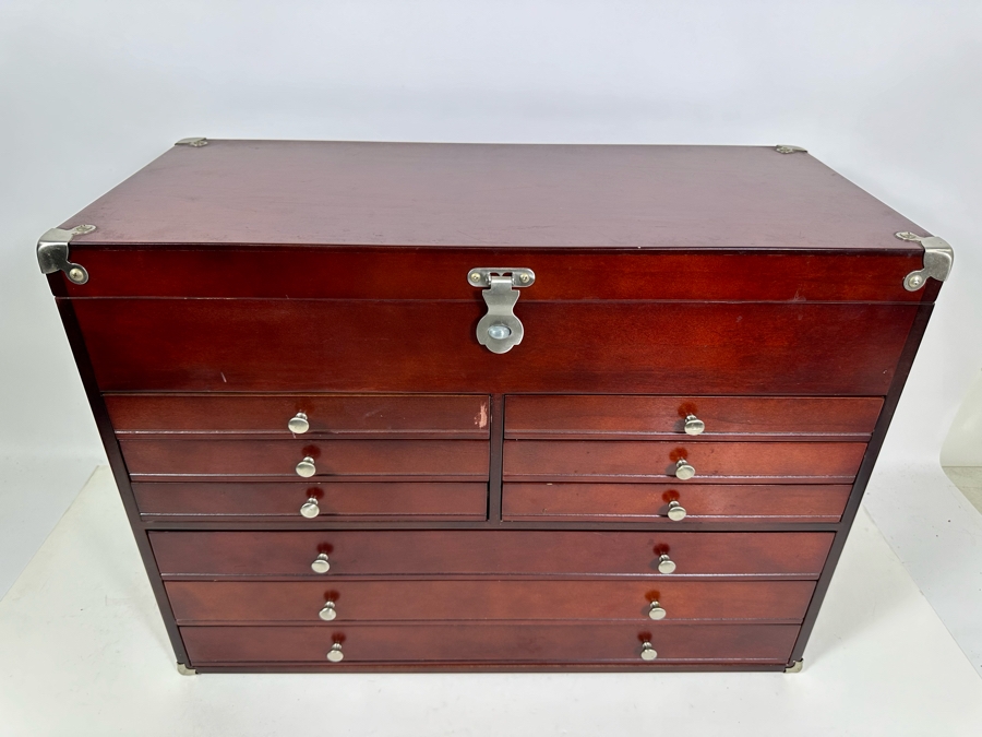 Machinist Style Jewelry Tool Box With Costume Jewelry - See Photos 24W X 11D X 17.5 [Photo 4]