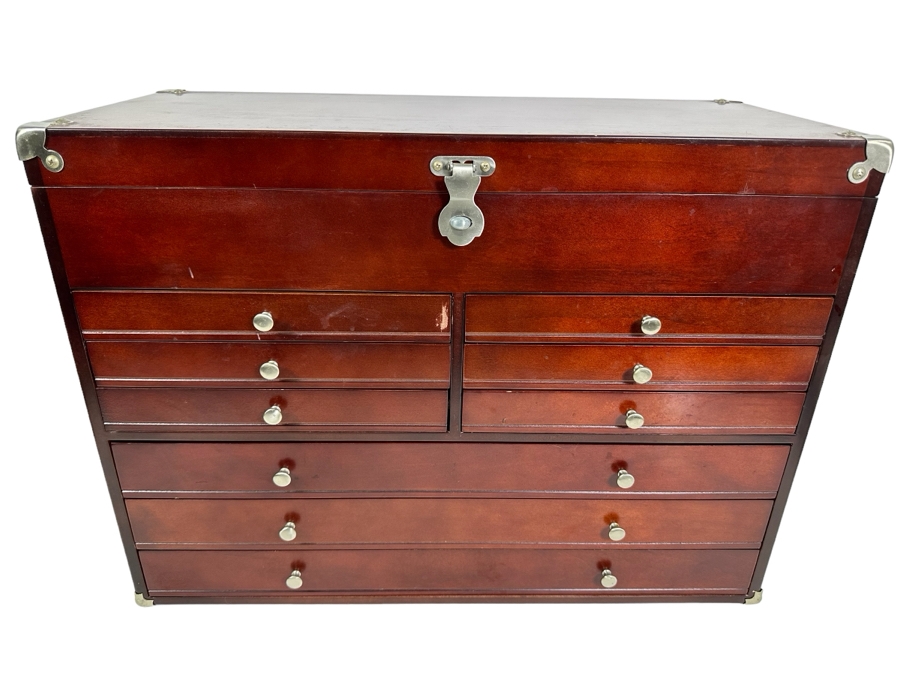 Machinist Style Jewelry Tool Box With Costume Jewelry - See Photos 24W X 11D X 17.5 [Photo 1]