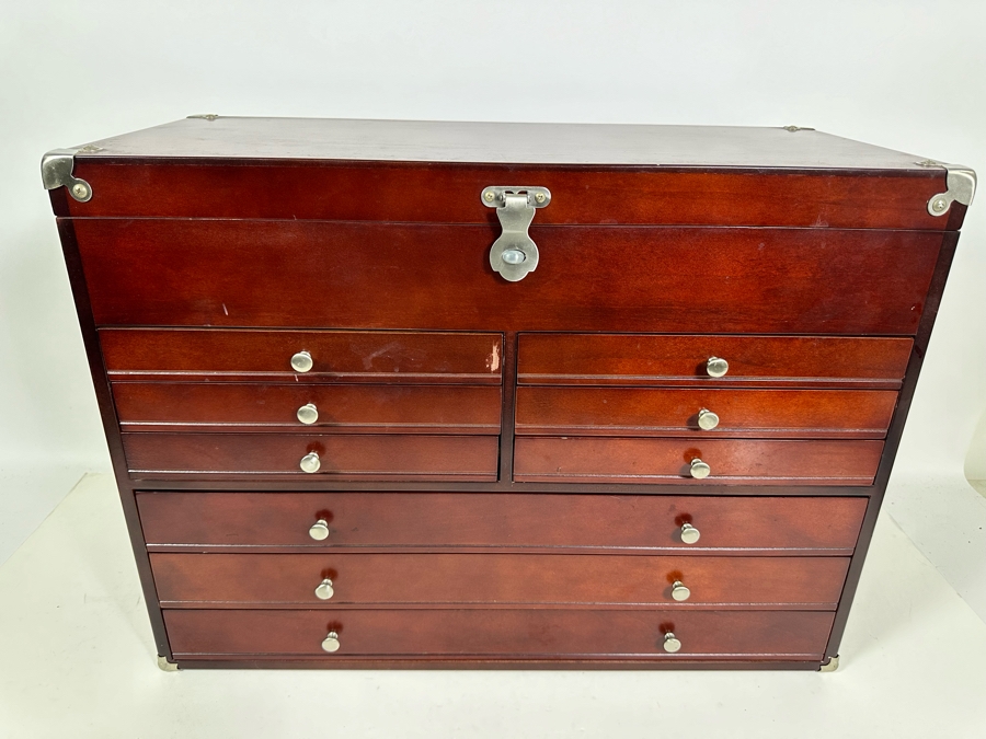 Machinist Style Jewelry Tool Box With Costume Jewelry - See Photos 24W X 11D X 17.5 [Photo 3]