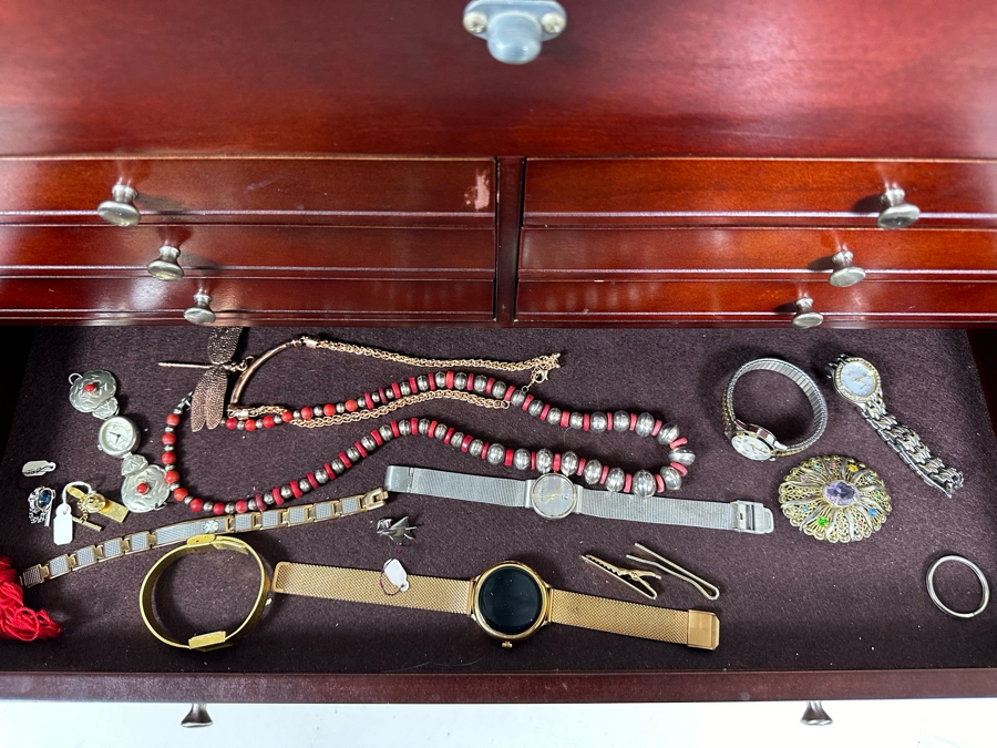 Machinist Style Jewelry Tool Box With Costume Jewelry - See Photos 24W X 11D X 17.5 [Photo 15]