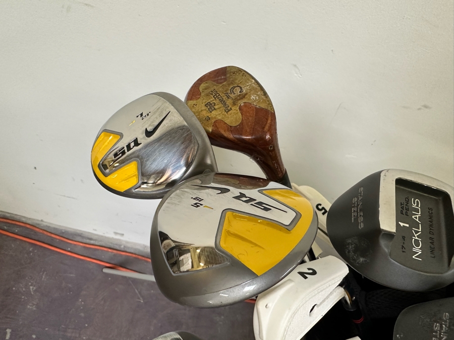 Golf Clubs (Nicklaus, Ben Hogan, Taylor Made Rossa Siena 4 Putter) With Nike Golf Bag - See Photos [Photo 8]