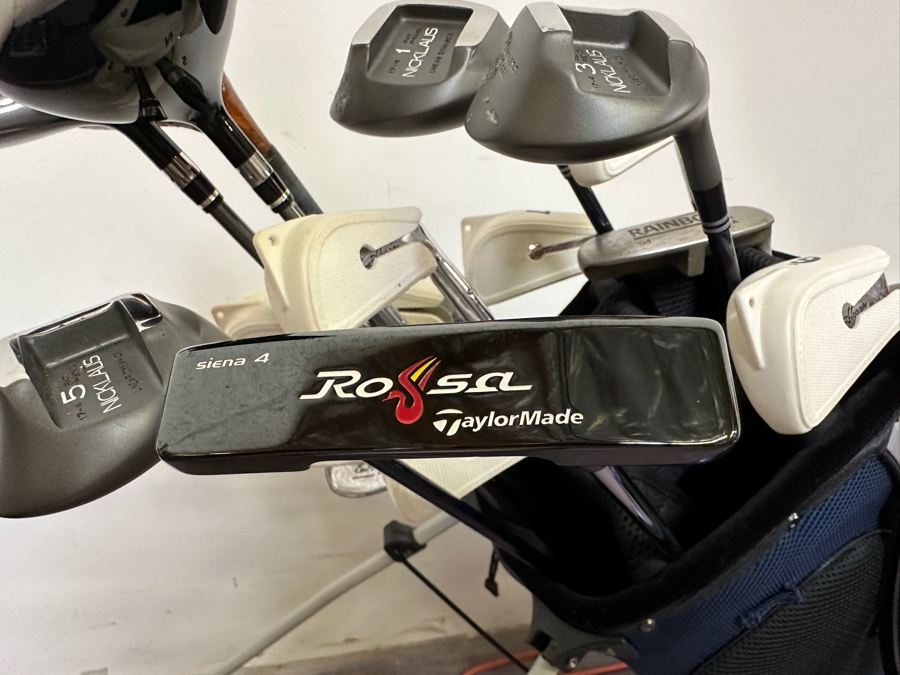 Golf Clubs (Nicklaus, Ben Hogan, Taylor Made Rossa Siena 4 Putter) With Nike Golf Bag - See Photos [Photo 9]