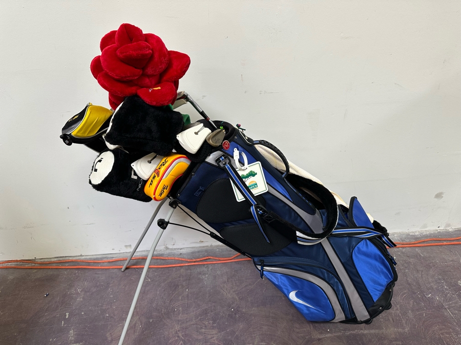 Golf Clubs (Nicklaus, Ben Hogan, Taylor Made Rossa Siena 4 Putter) With Nike Golf Bag - See Photos [Photo 3]