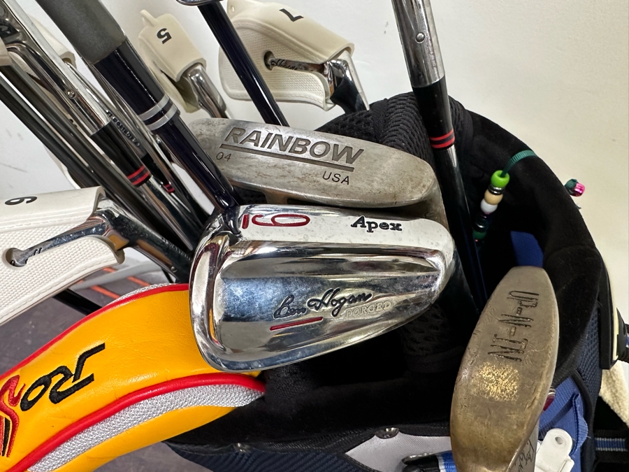 Golf Clubs (Nicklaus, Ben Hogan, Taylor Made Rossa Siena 4 Putter) With Nike Golf Bag - See Photos [Photo 7]