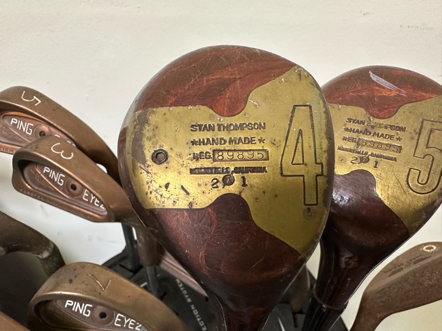 Golf Clubs With Pair Of Golf Bags Mainly Ping Eye 2, Taylor Made Rossa Monte Carlo Putter - See Photos [Photo 7]