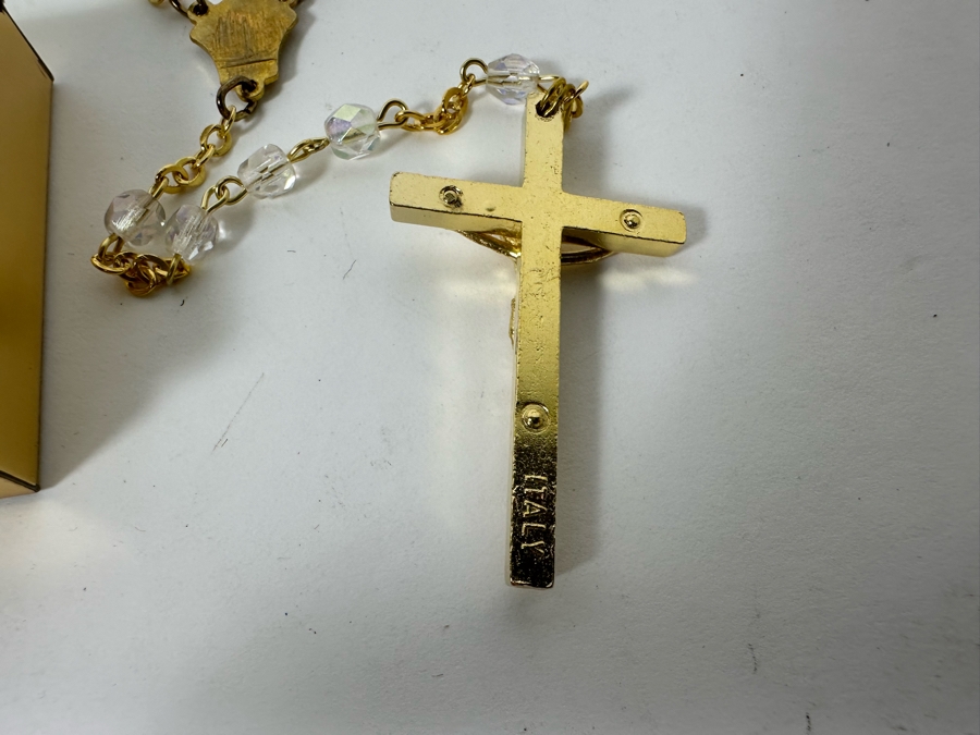 Vintage Rosary Beads With Metal Box Italy [Photo 4]