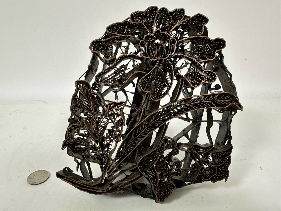 Vintage Metal Batik Stamp Cap Chop 6.5W X 7.5H X 3D [Photo 2]