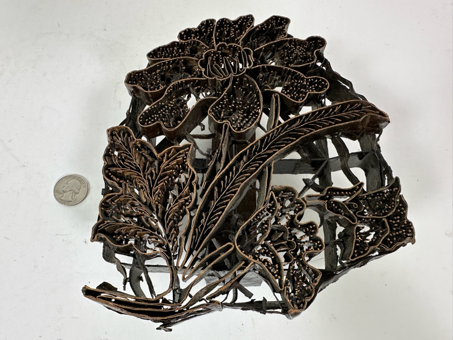 Vintage Metal Batik Stamp Cap Chop 6.5W X 7.5H X 3D [Photo 7]