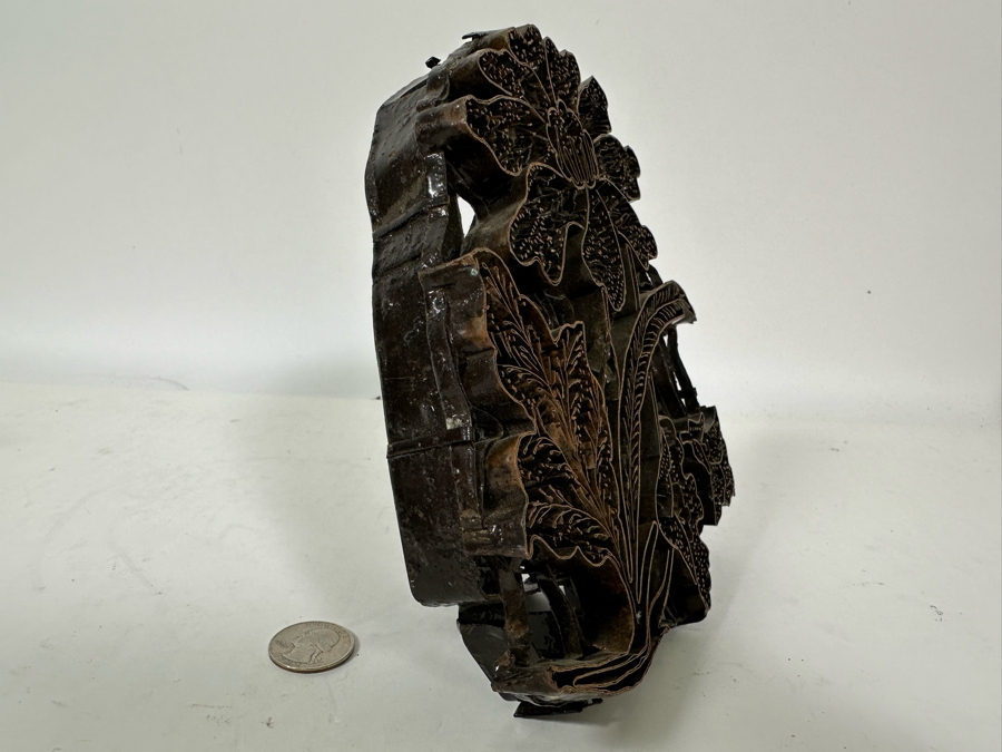 Vintage Metal Batik Stamp Cap Chop 6.5W X 7.5H X 3D [Photo 5]