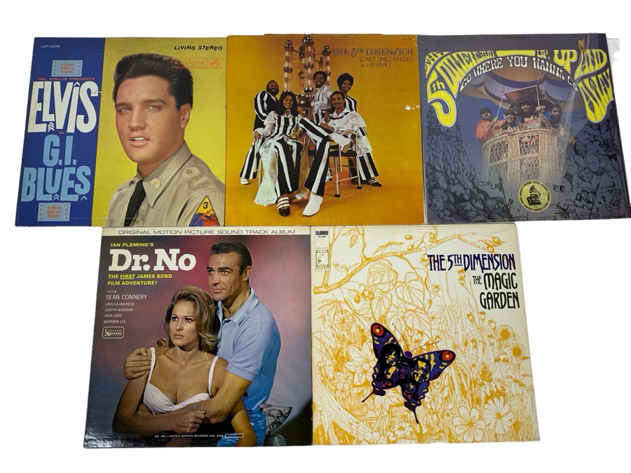 Five Vintage Vinyl Records