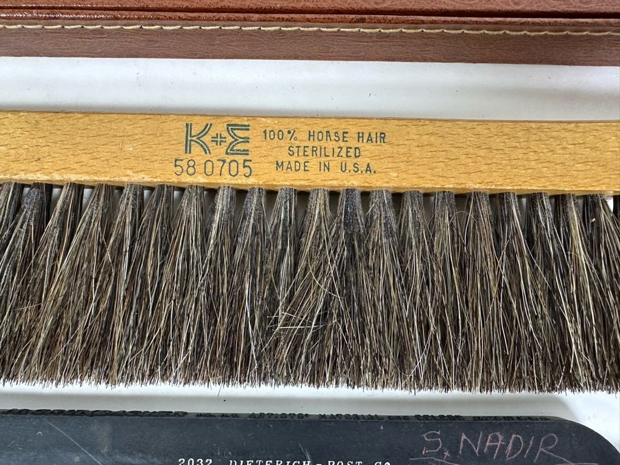 Engineer's Lot Includes: GERBER Variable Scale Slide Rule Model TP007100B, Aristo Slide Rule Model Nr. 968, Wild Heerbrugg Engineers Precision Drafting Set RZ20 Plus Three Draftsman Dusting Brushes [Photo 15]