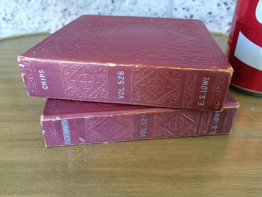 Pair of Vintage Travel Games Backgammon & Chips E.S. Lowe [Photo 2]