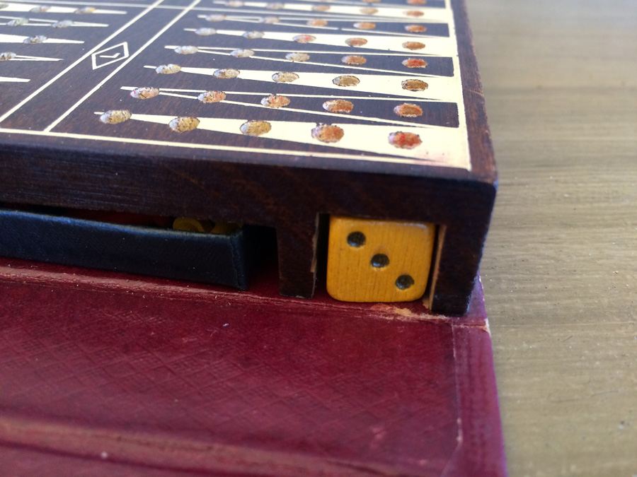 Pair of Vintage Travel Games Backgammon & Chips E.S. Lowe [Photo 10]