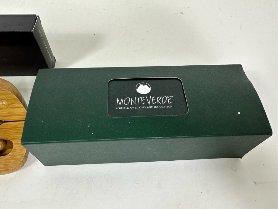 Three Fountain Pens: Monte Verde Fountain Pen With Box, Dryden Designs Bamboo Fountain Pen With Box & Cross Fountain Pen [Photo 9]