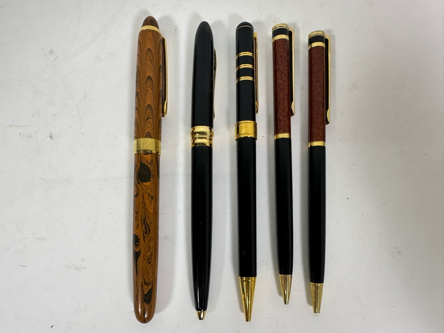 Four Ballpoint Pens (Recife, Yves Saint Laurent, Reflections, Colibri) Plus One Mechanical Pencil [Photo 2]