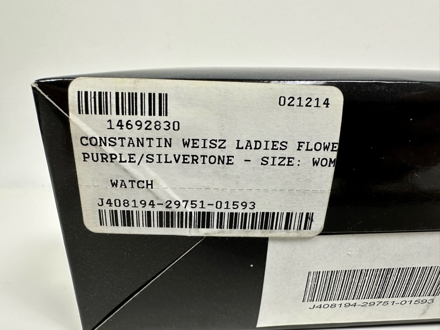 Women's Constantin Weisz Flower Purple Automatic 21 Jewels Wristwatch TY2846CW Appears New [Photo 13]