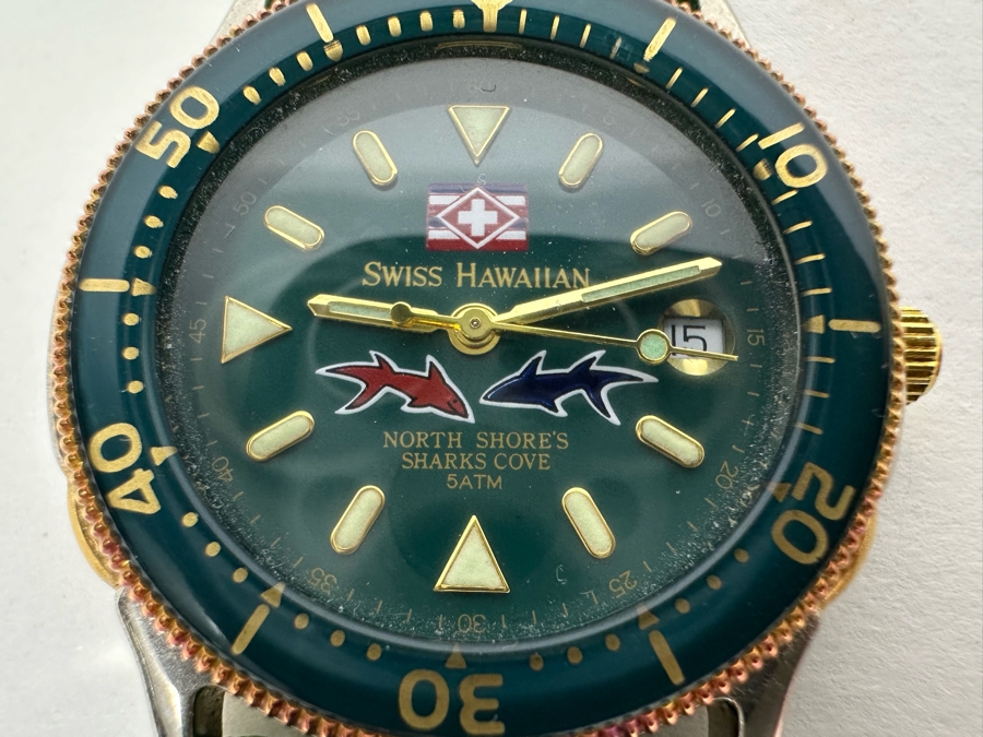 Women's Swiss Hawaiian North Shore's Sharks Cove Diving Wristwatch 5atm SH2162 [Photo 8]