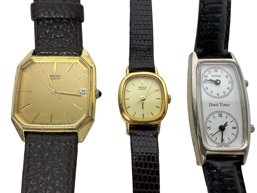 Two SEIKO Women's Wristwatches And Gotham Women's Wristwatch [Photo 1]