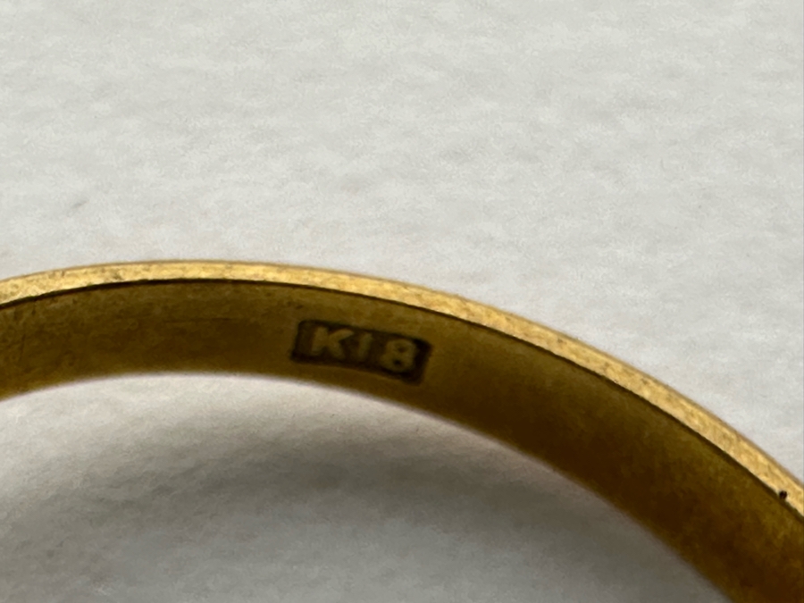 18K Gold Large Pearl Ring Size 6 3.2g [Photo 14]