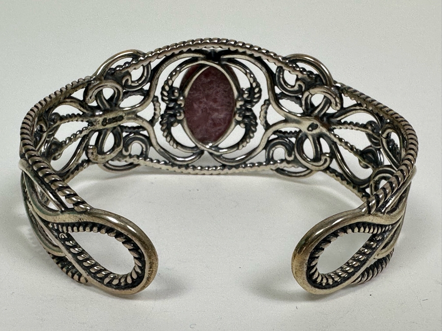 Carolyn Pollack Sterling Silver Signature Collection Cuff Bracelet 31.5g With Box [Photo 8]