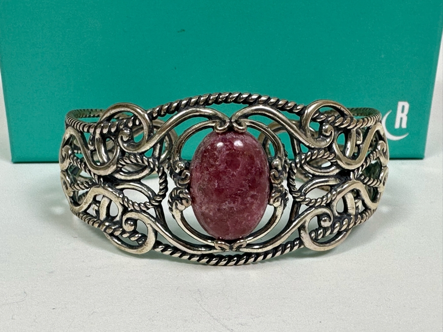 Carolyn Pollack Sterling Silver Signature Collection Cuff Bracelet 31.5g With Box [Photo 5]