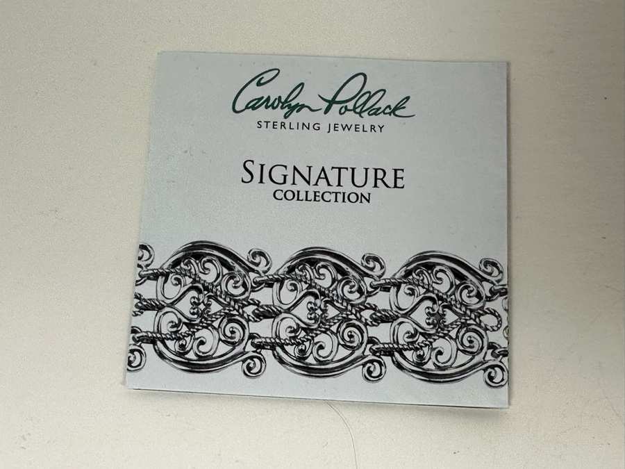 Carolyn Pollack Sterling Silver Signature Collection Cuff Bracelet 31.5g With Box [Photo 10]