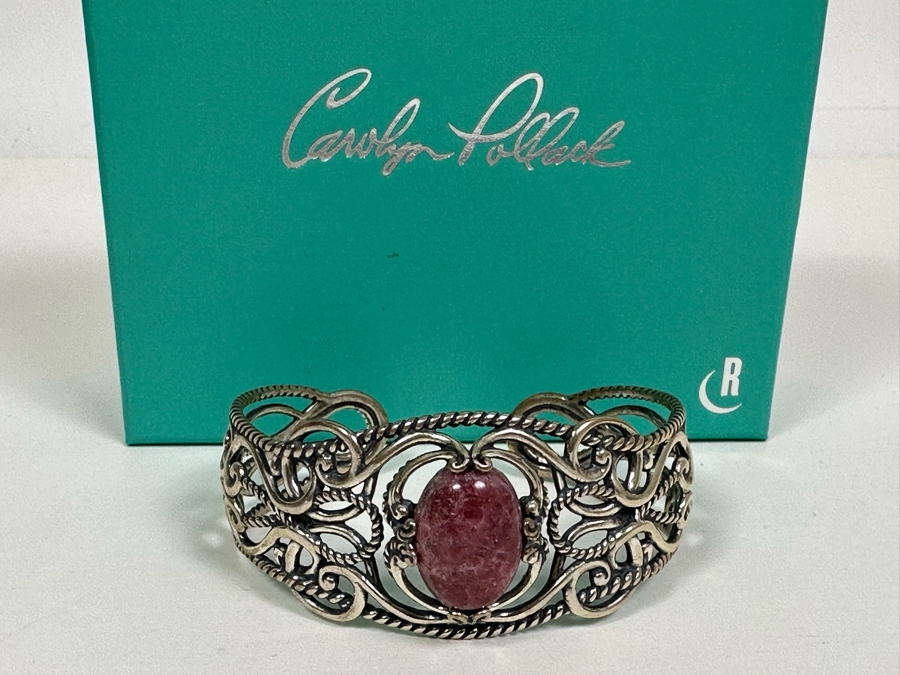 Carolyn Pollack Sterling Silver Signature Collection Cuff Bracelet 31.5g With Box [Photo 6]