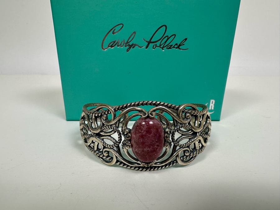 Carolyn Pollack Sterling Silver Signature Collection Cuff Bracelet 31.5g With Box [Photo 3]