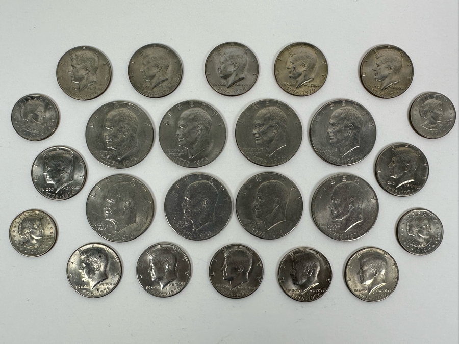 Coin Collection Featuring (8) Eisenhower One Dollar Coins, (12) Kennedy Half Dollars And (4) Susan B. Anthony Dollars [Photo 3]