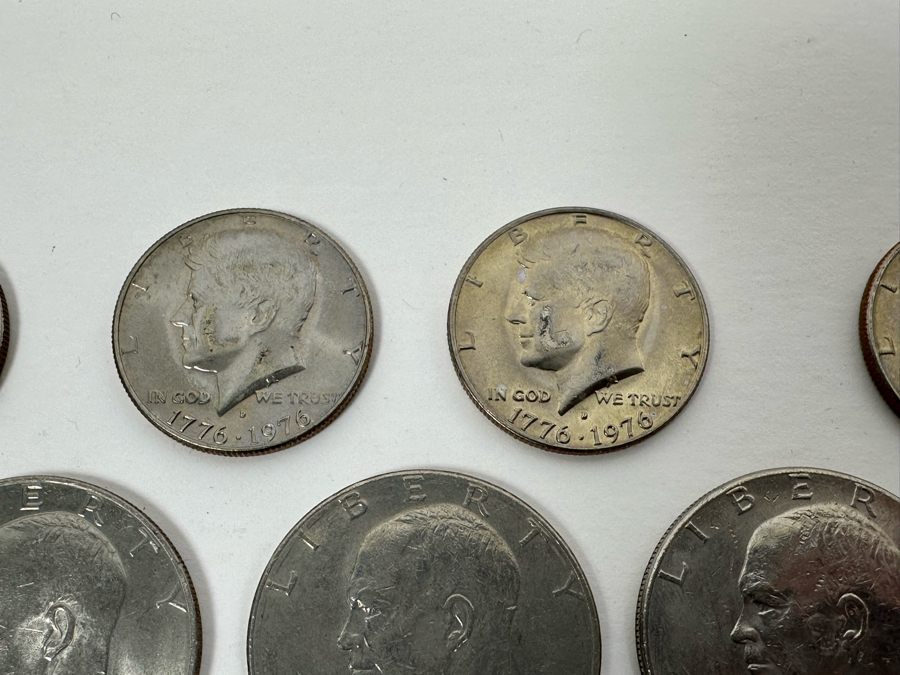 Coin Collection Featuring (8) Eisenhower One Dollar Coins, (12) Kennedy Half Dollars And (4) Susan B. Anthony Dollars [Photo 9]