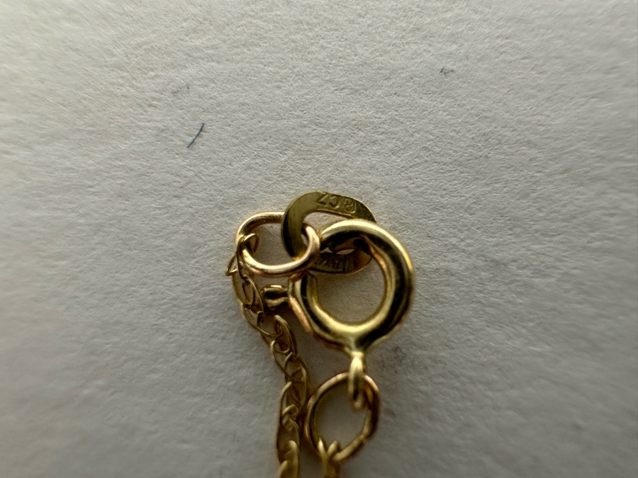 14K Gold U.S. Flag Pendant With 14K Gold 18' Necklace 1.7g [Photo 8]