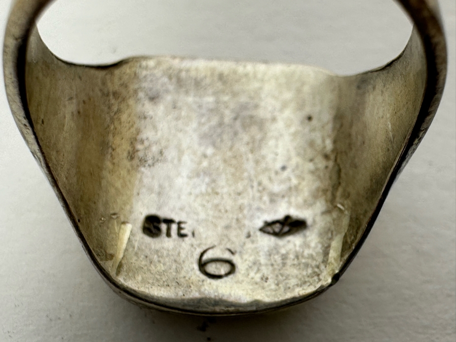 Vintage Sterling Silver Boy Scout Ring Size 6 5.5g [Photo 6]