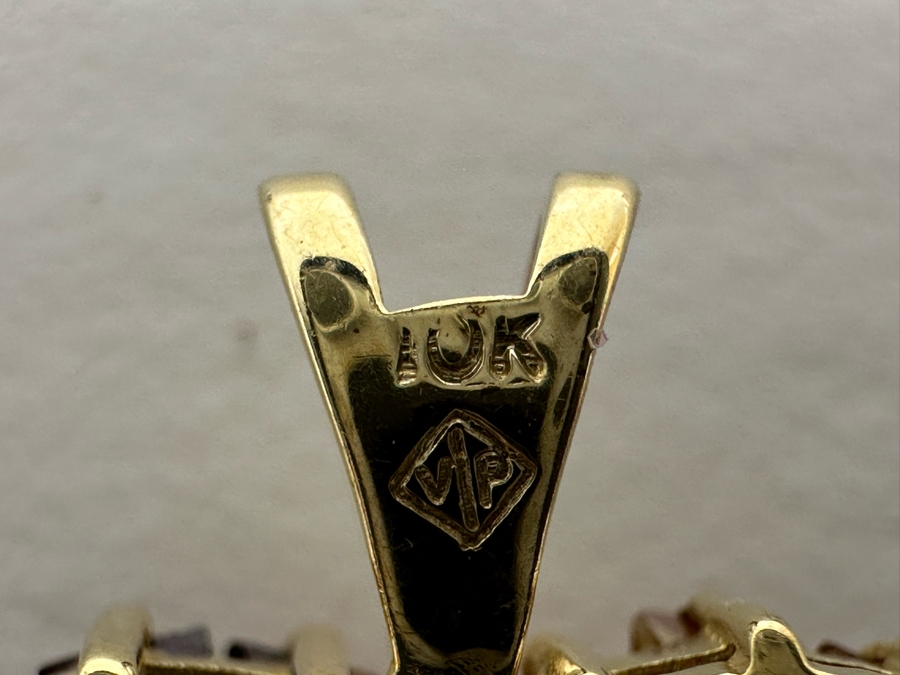 Just Added - 10K Gold Heart Pendant With Stones 3.3g [Photo 9]