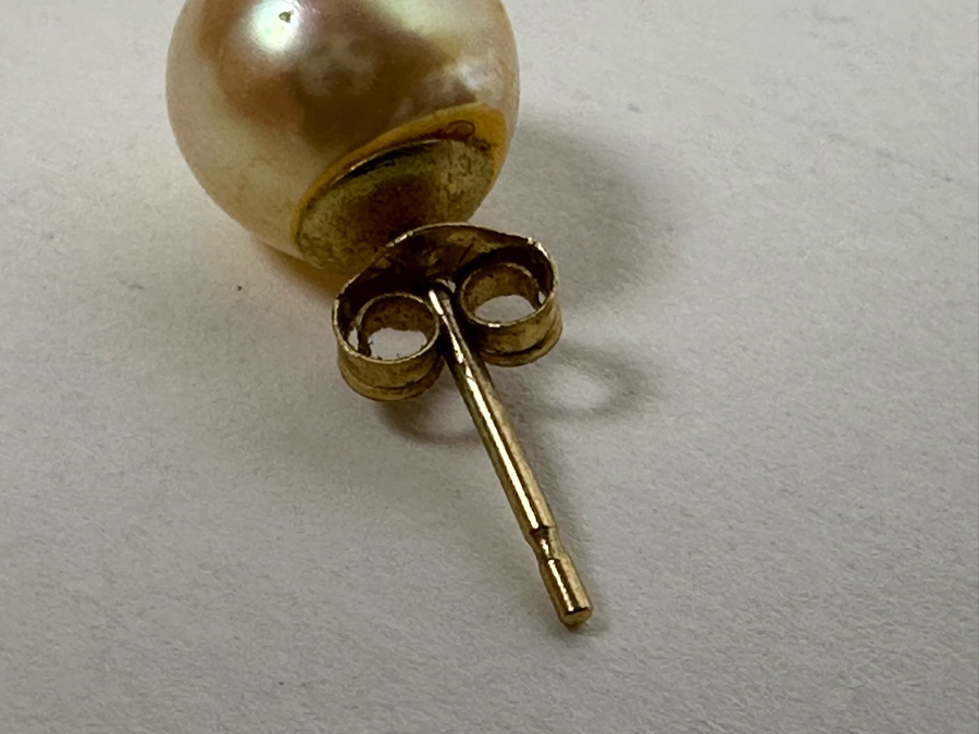 Two Pairs Of 14K Gold Pearl Earrings [Photo 7]