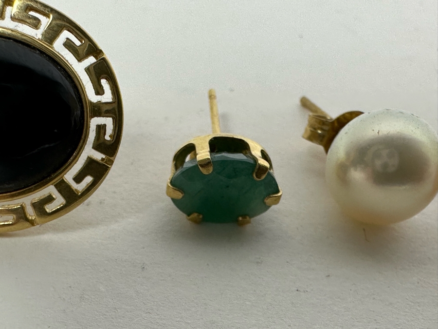 Five 14K Gold Single Earrings 5.6g [Photo 5]