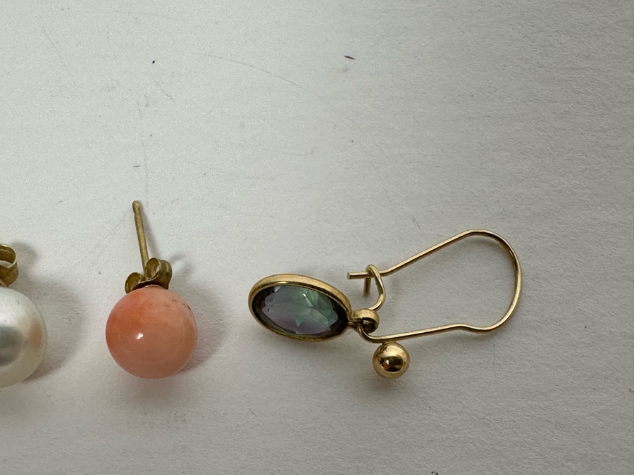 Five 14K Gold Single Earrings 5.6g [Photo 8]