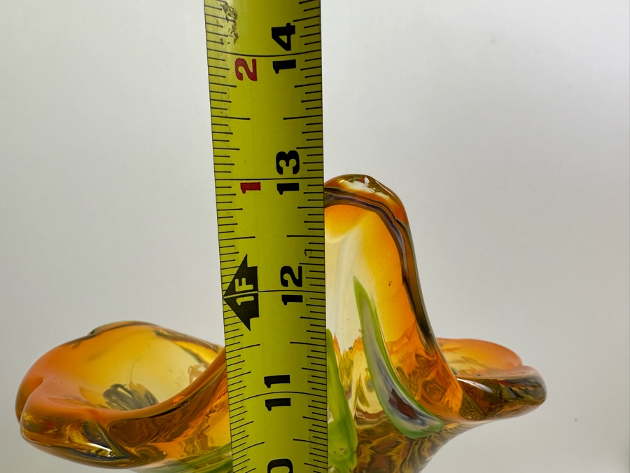 Impressive Art Glass Vase 13H [Photo 20]